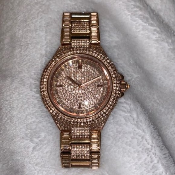 Michael Kors Rose-Gold Sparkle Jewel Crystal Watch main image 5